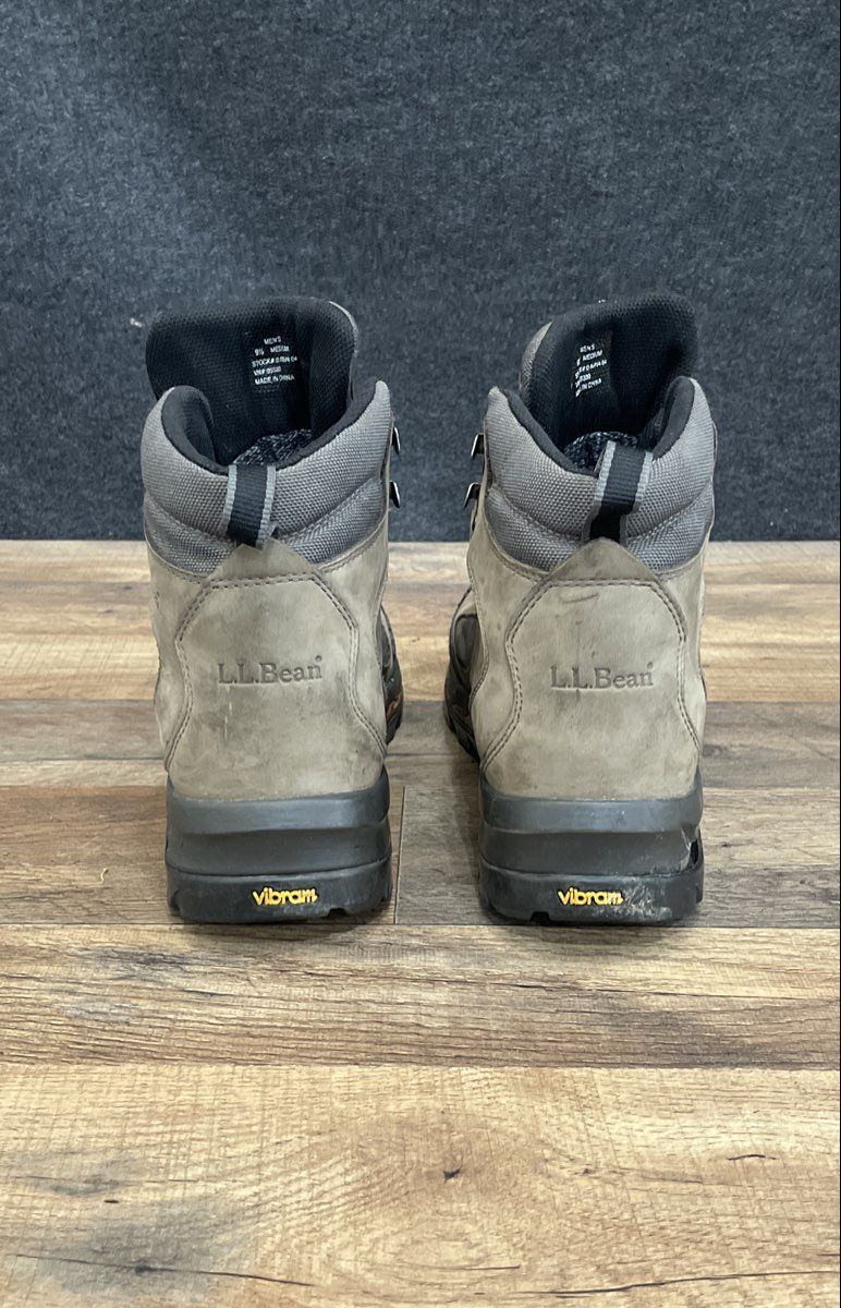 L.L. Bean Cresta Grey GORE-TEX Leather Hiking Boots Men's Size 9.5