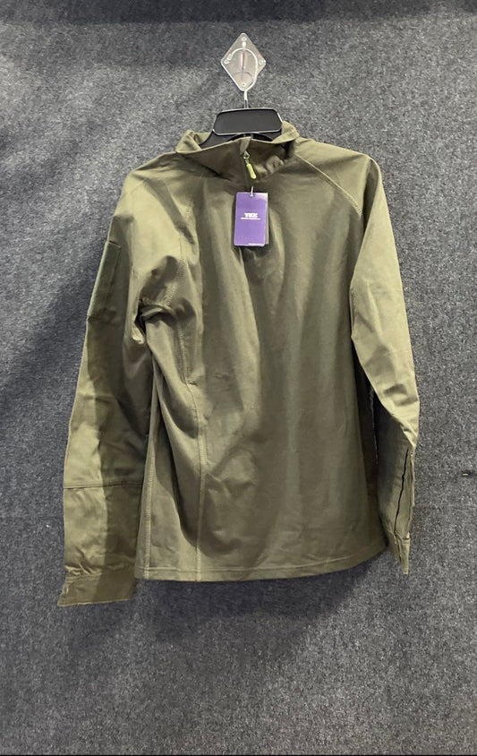 LAPG LA Police Gear Men's Tactical Combat Shirt Green Quarter Zip Size L NWT