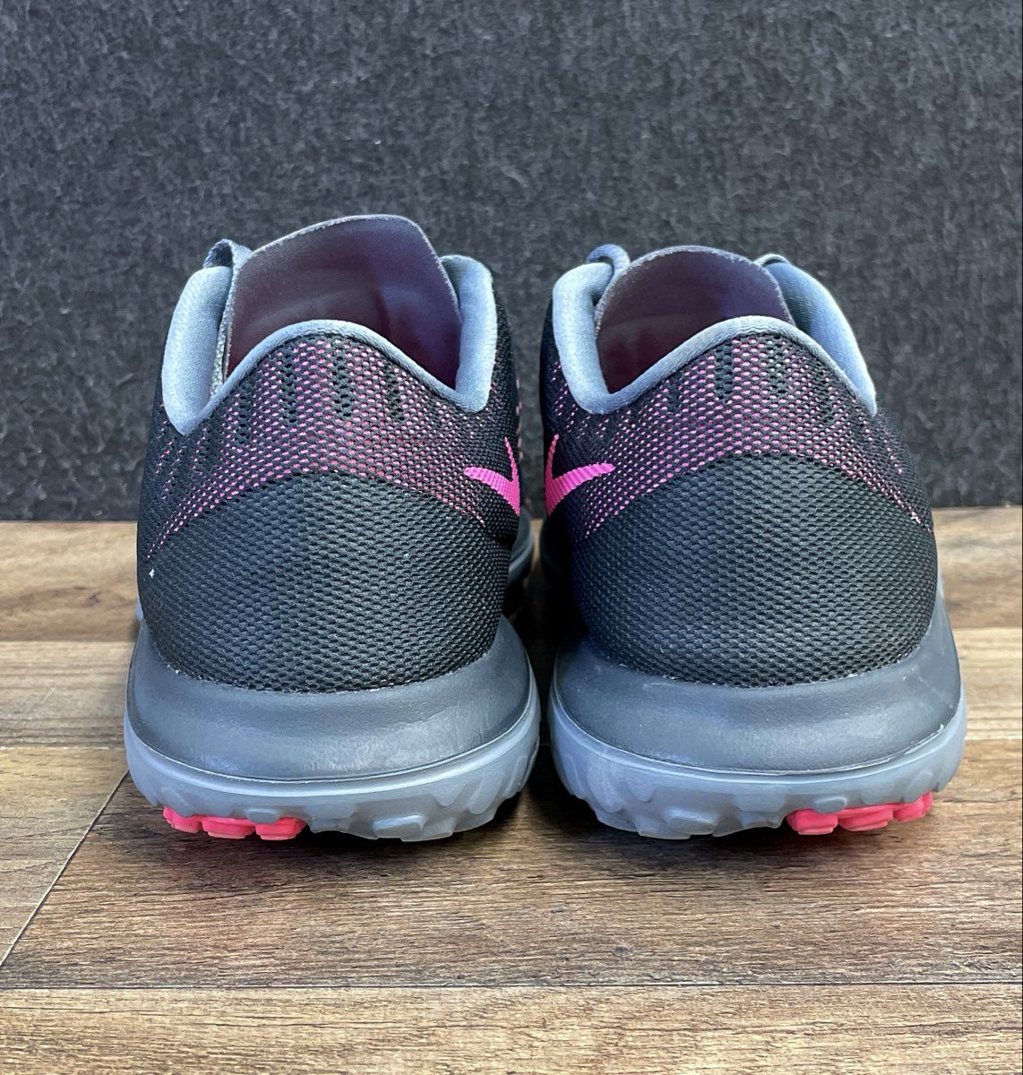 Nike FS Lite Run 3 Dark Grey Pink Blast Women's Running Shoes Size 7