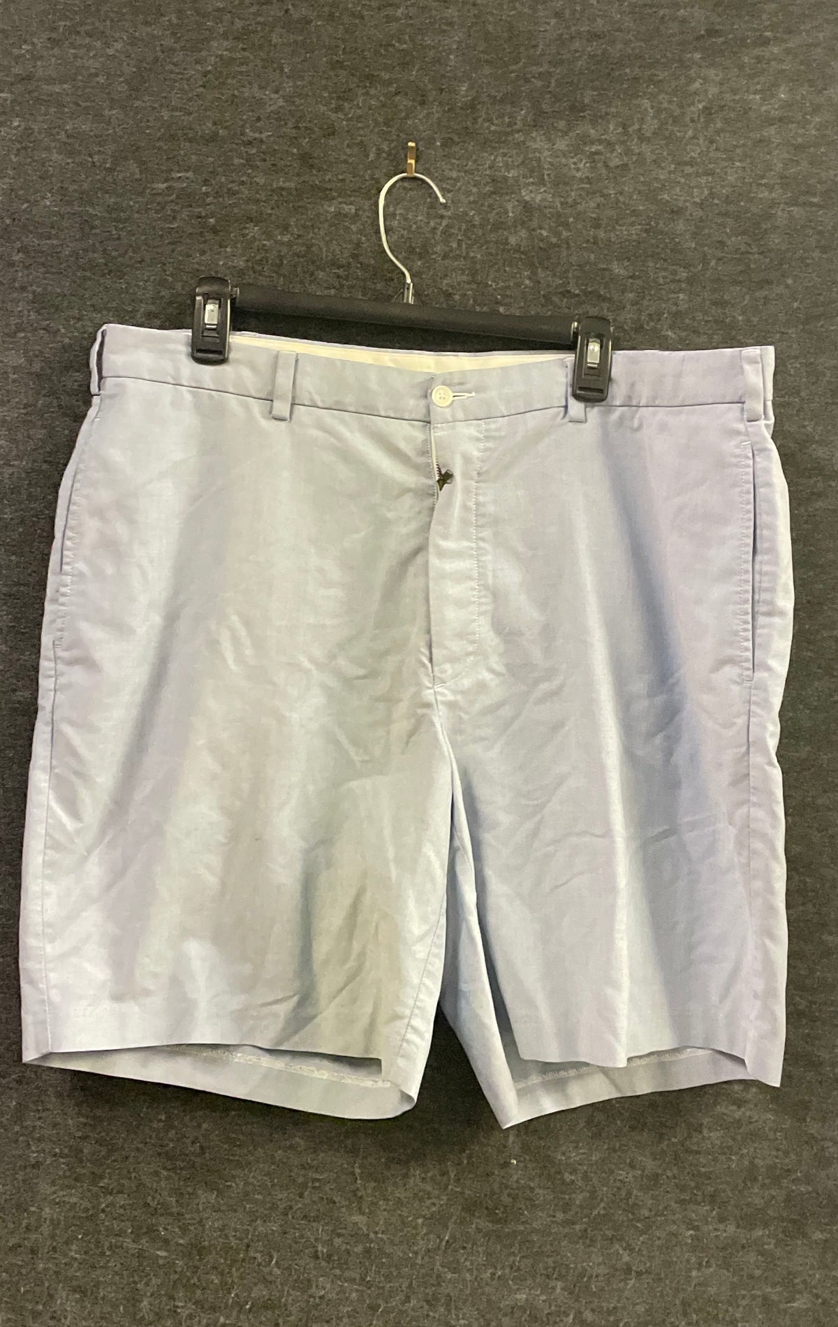 Brooks Brothers 346 Men's Light Blue Cotton Oxford Flat Front Shorts Sz 38