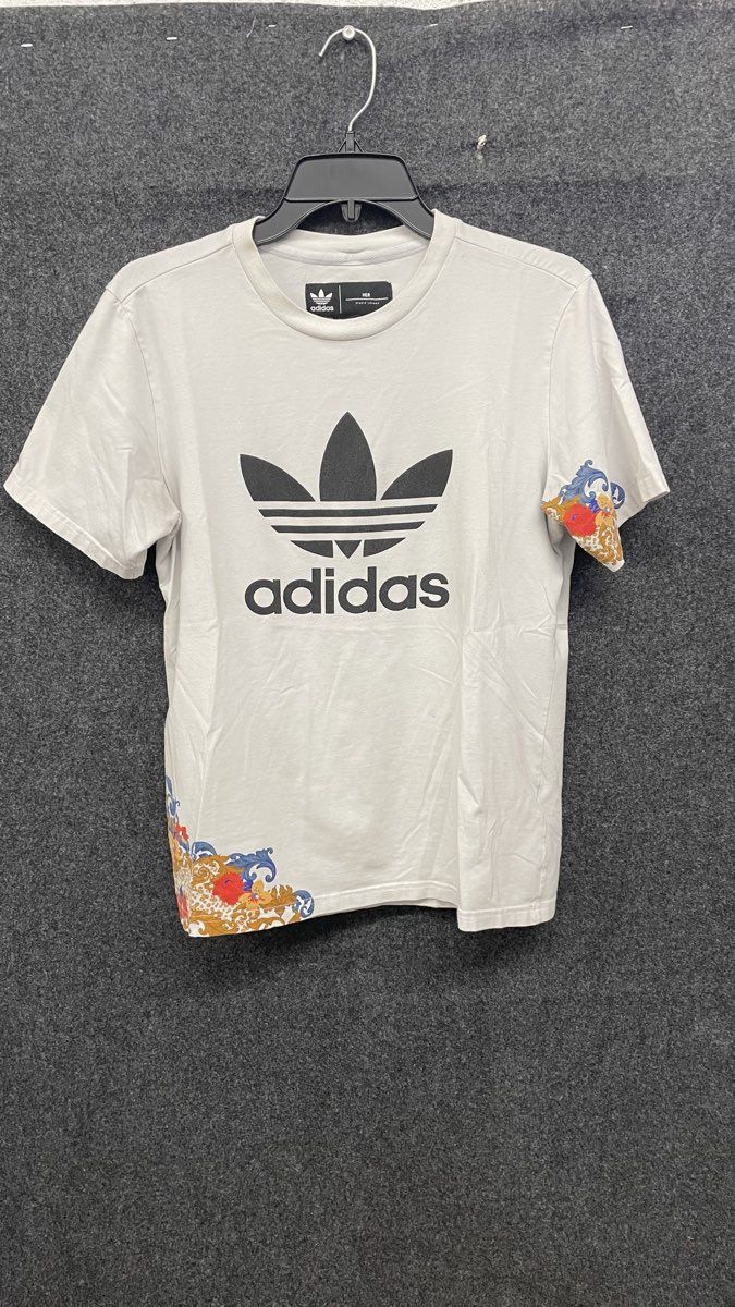 Adidas Originals Women's White Floral Trefoil Tee Size L