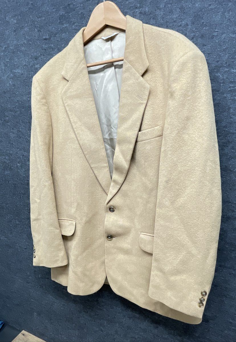 Hunt Valley Men's Vintage 70s Camel Hair Blazer Sport Coat Tan