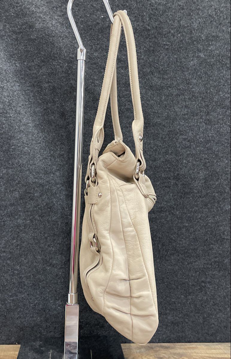 Tignanello White Leather 20th Anniversary Shoulder Bag Hobo Purse