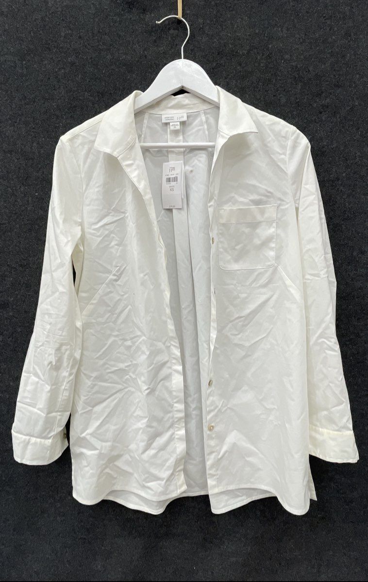 J. Jill Women's White Shirt Collection Long Sleeve Button Front Tunic NWT Sz XS