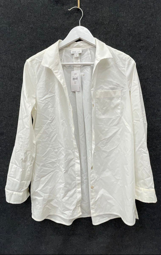 J. Jill Women's White Shirt Collection Long Sleeve Button Front Tunic NWT Sz XS