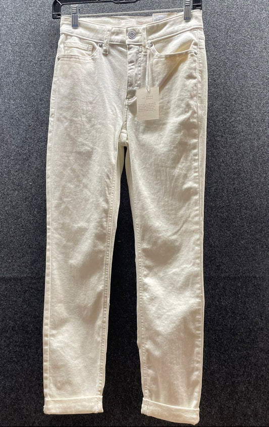 LC Lauren Conrad Women's White High-Rise Skinny Ankle Jeans Size 4 NWT