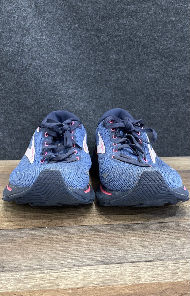 Brooks Ghost 15 Blue Pink White Running Shoes Women's Size 10