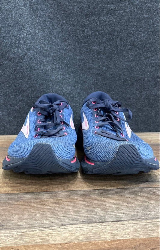 Brooks Ghost 15 Blue Pink White Running Shoes Women's Size 10