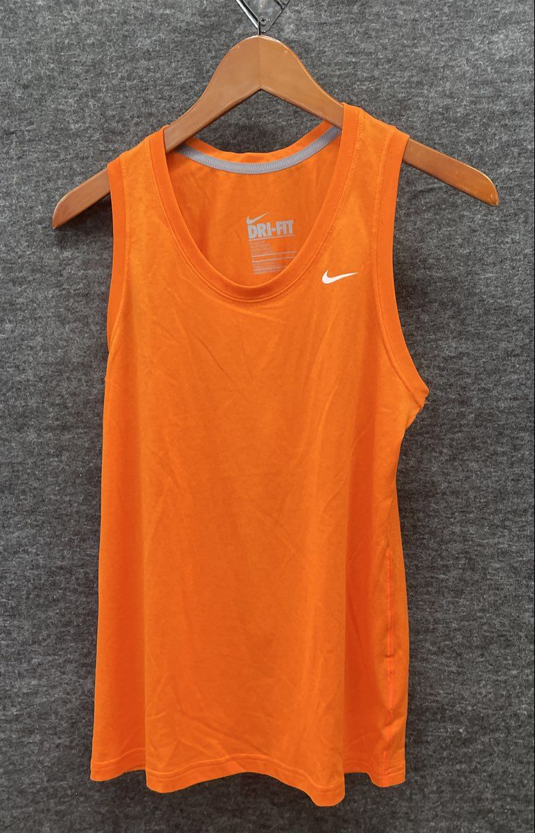 Nike Men's Orange Dri-FIT Regular Fit Athletic Tank Top Size M