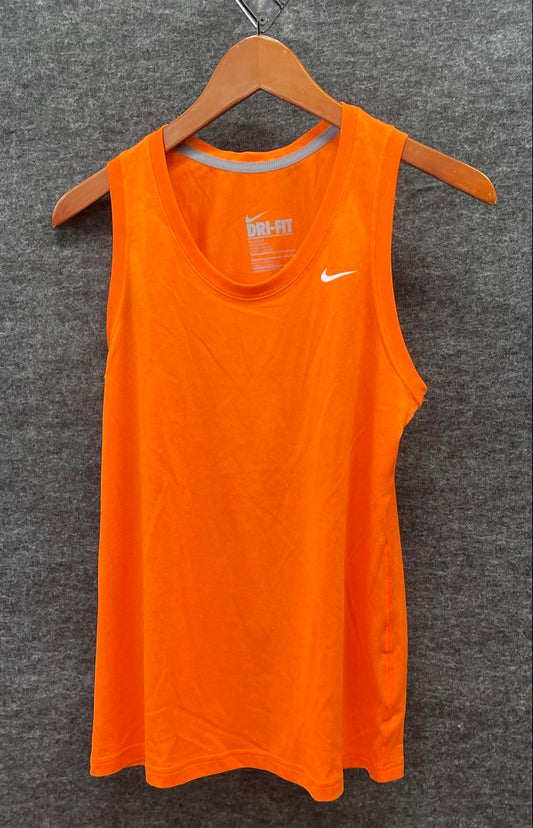 Nike Men's Orange Dri-FIT Regular Fit Athletic Tank Top Size M