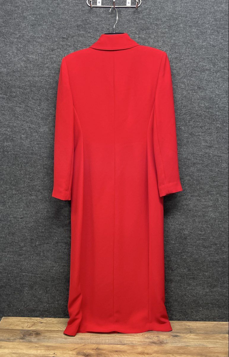 Vintage 90s Cynthia Howie Maggy Boutique Women's Red Maxi Long Coat Sz 8