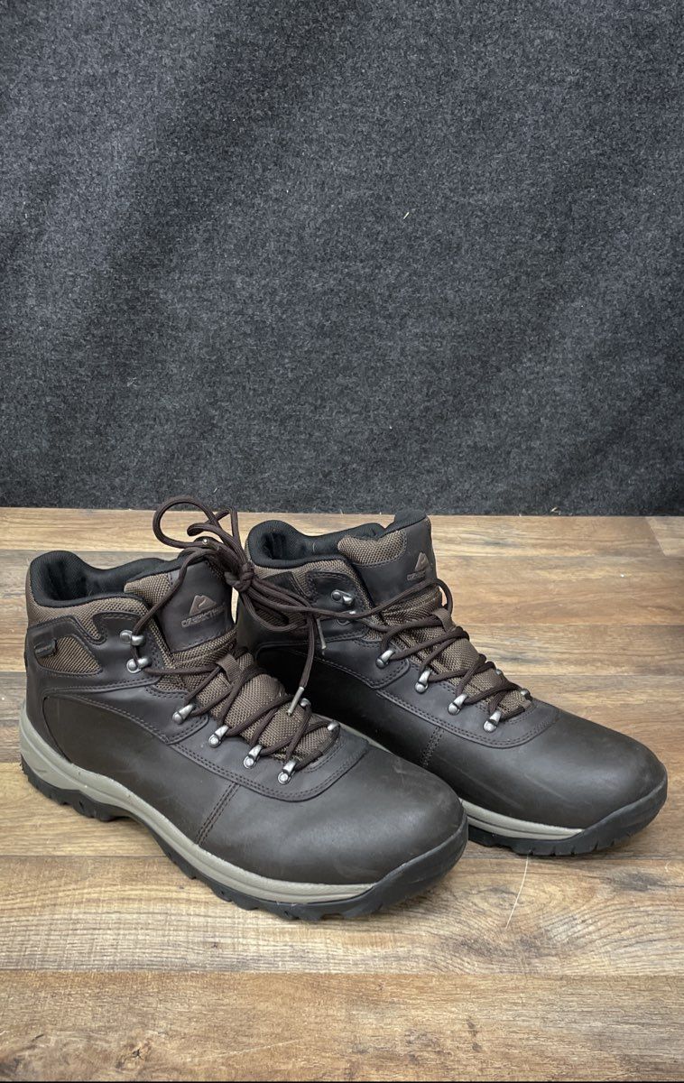 Ozark Trail Country Trail Dark Brown Leather Men's Hiking Boots Size 13