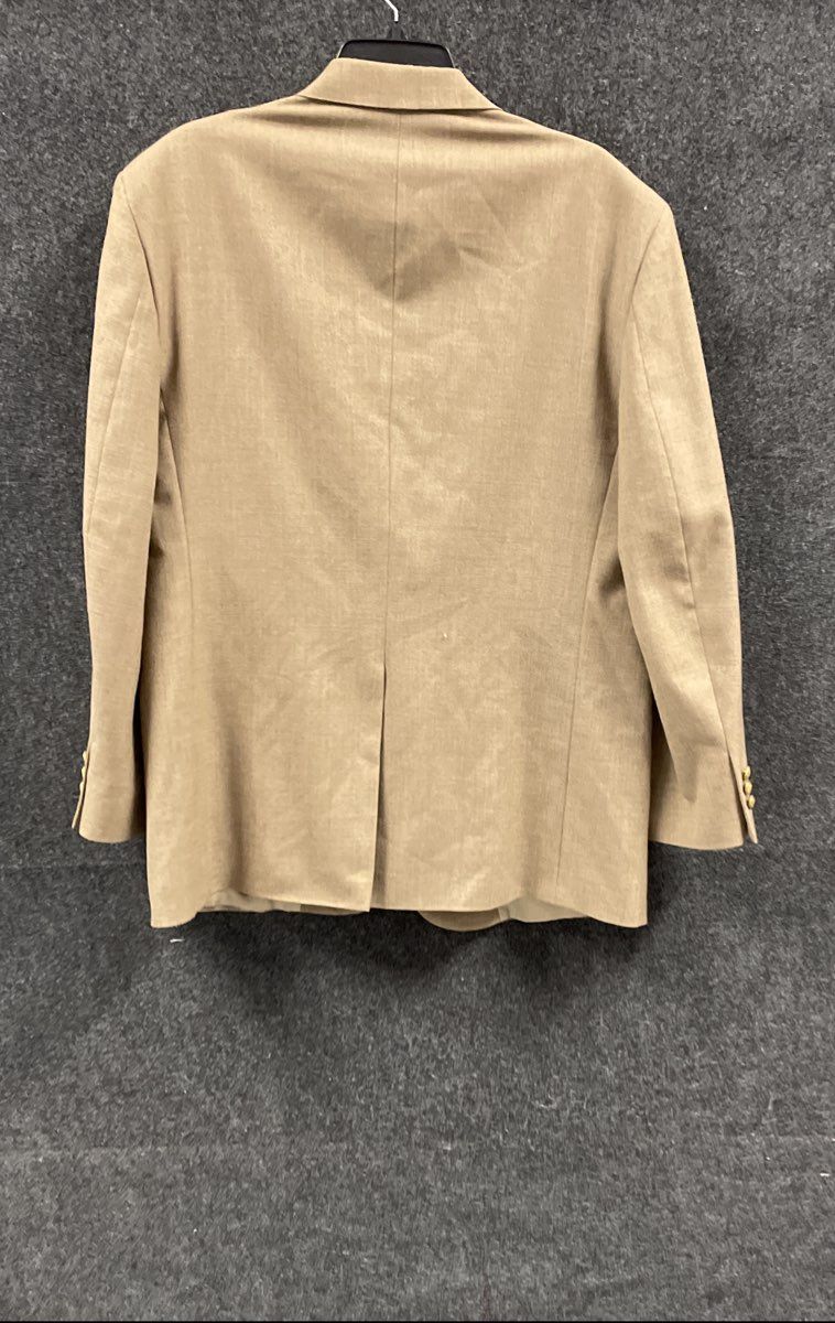 Vintage 90s Stafford Men's Tan Wool Blend Two Button Sport Coat Blazer Sz M