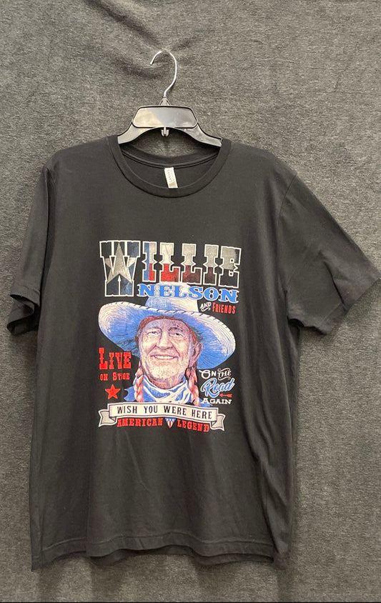 Willie Nelson 2022 USA Tour T-Shirt The Legend Lives On Bella+Canvas Sz XL