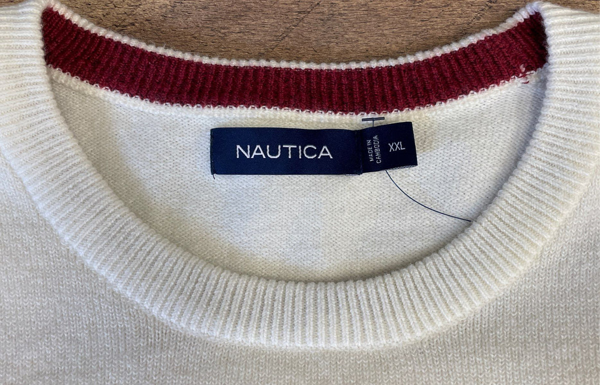 Nautica Men's Striped Crewneck Sweater Multicolor Cotton Blend Size XXL