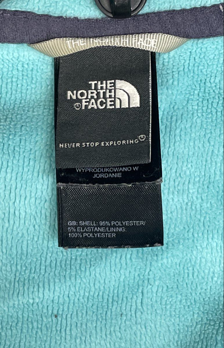 The North Face Women's Teal Agave Full Zip Smooth Face Fleece Jacket Sz L