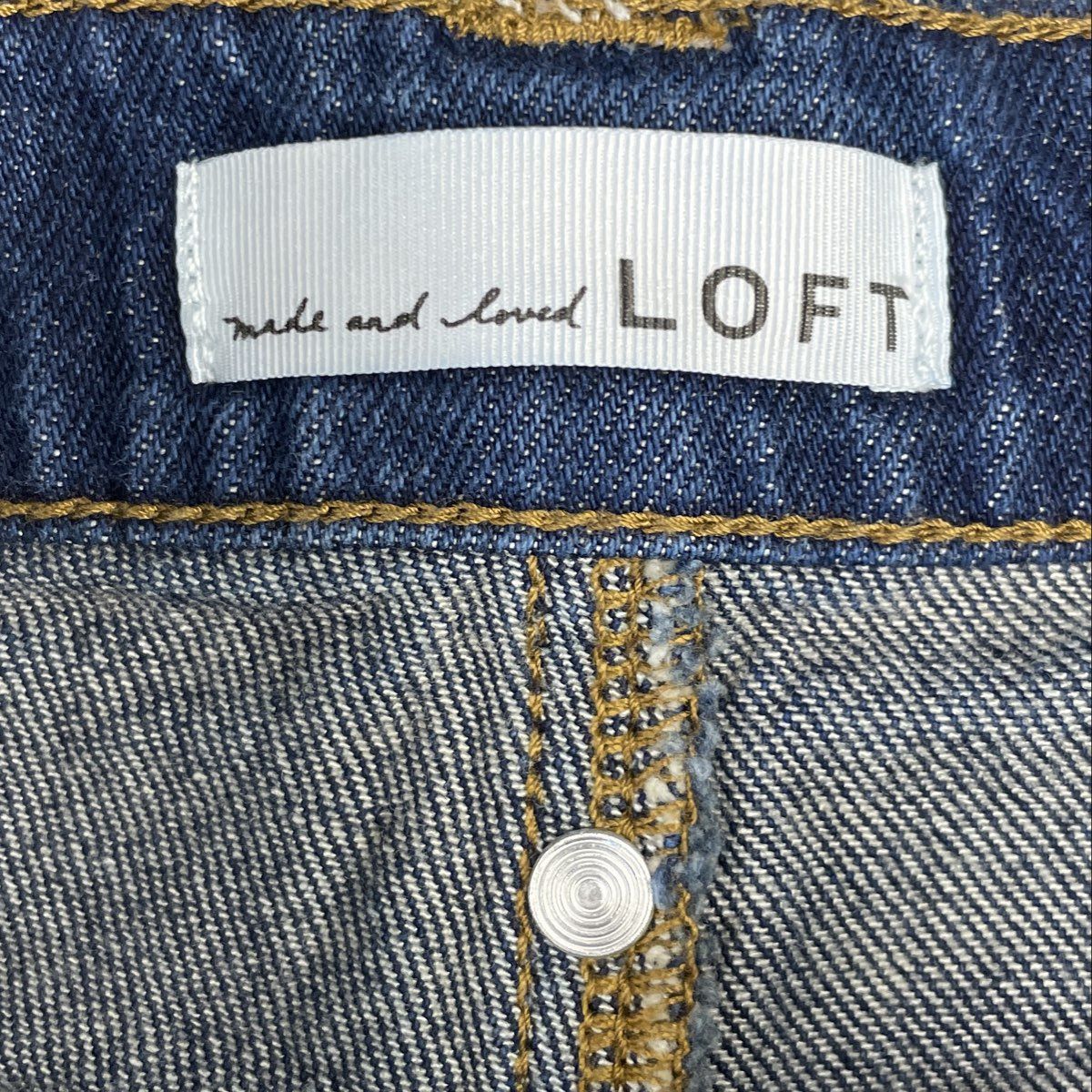 Loft Women's Blue High Rise The Straight Patch Pocket Denim Jeans Sz 4