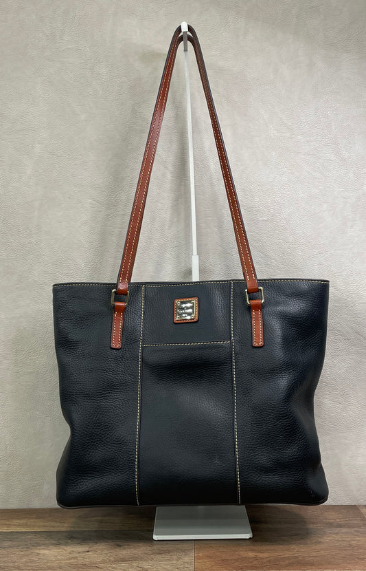 Dooney & Bourke Black Pebble Grain Small Lexington Shopper Tote Shoulder Bag