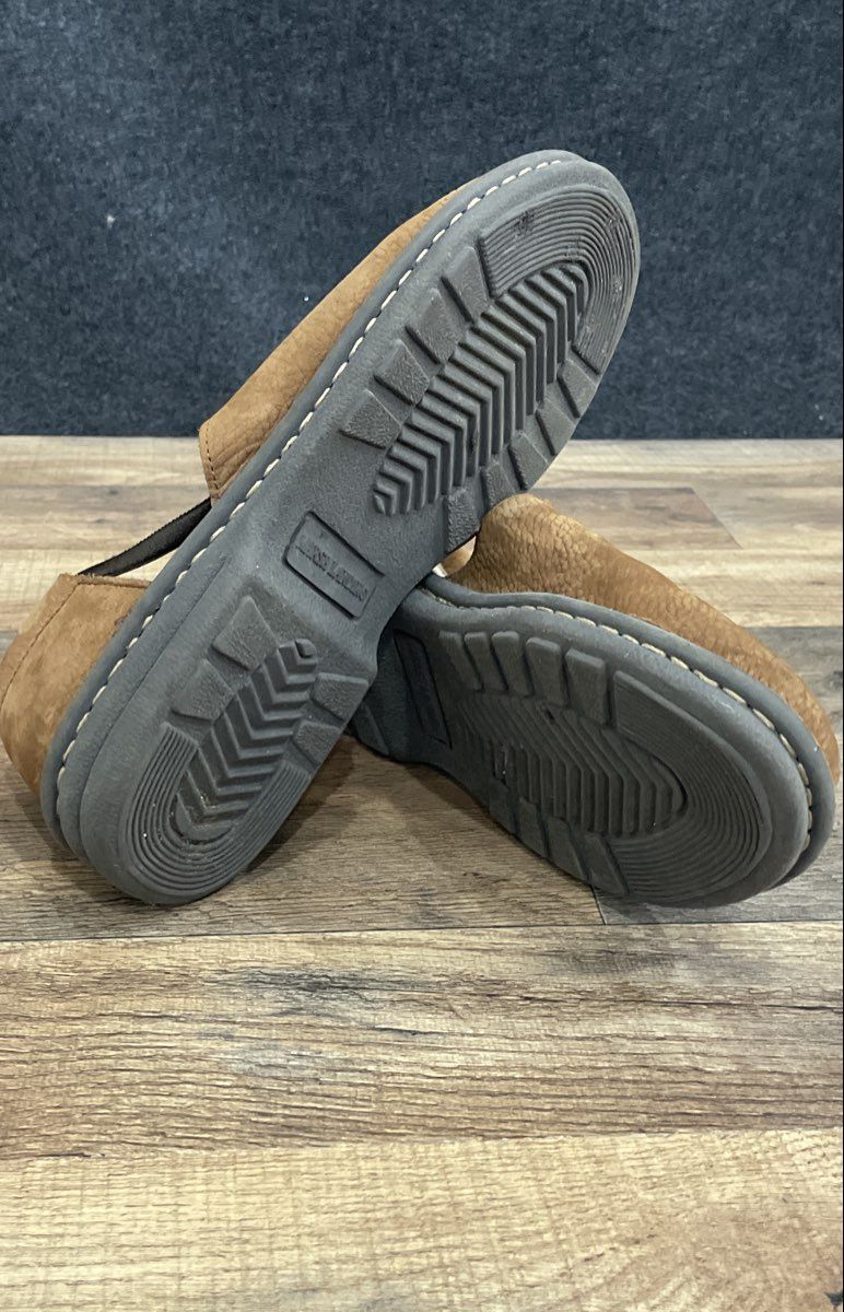 Marsh Landing Tanner Brown Pebbled Leather Comfort Slip-On Shoes Size 8.5 M