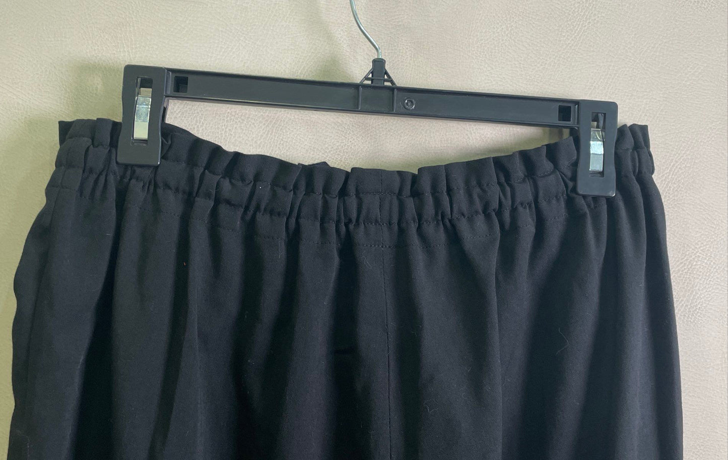 Coach Women's Black Elastic Paperbag Waist Drawstring Tapered Pants Sz 8