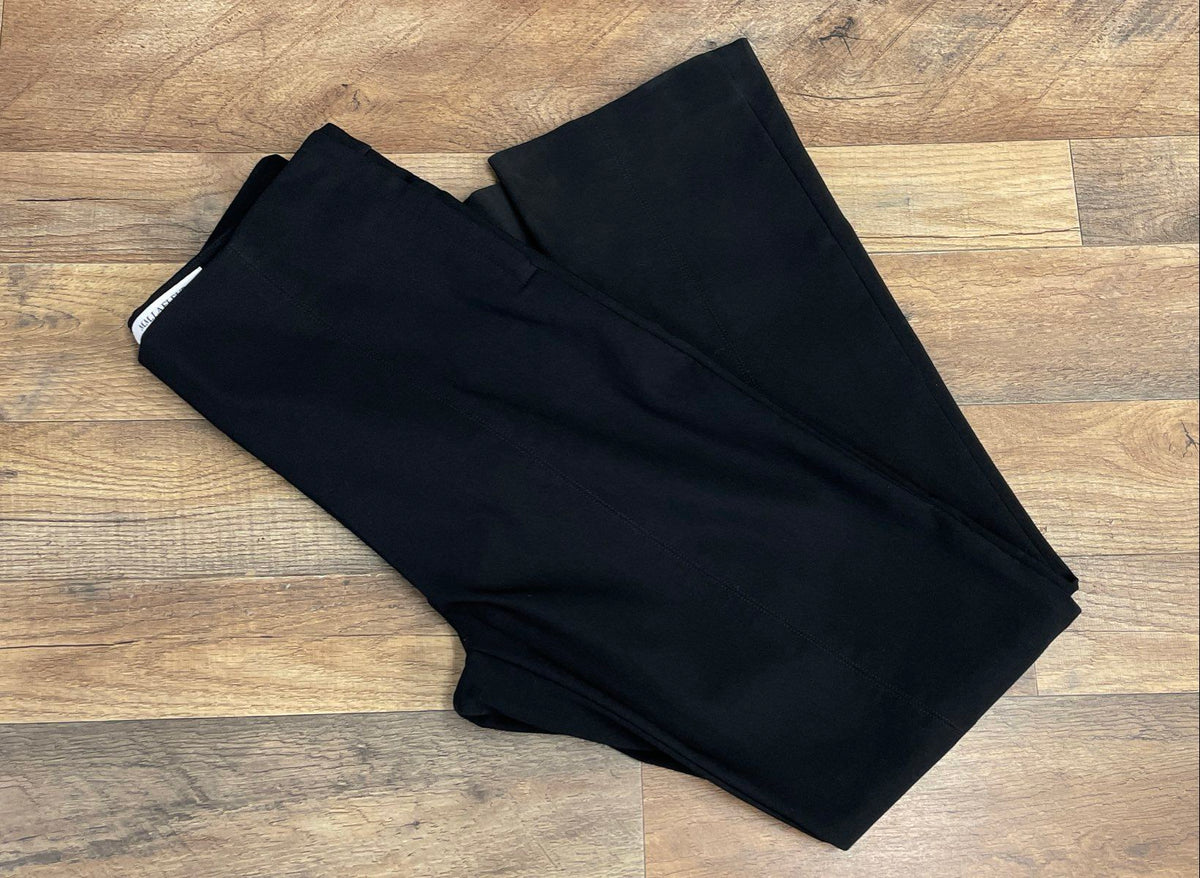 MM. Lafleur Women's Black Front Seam Dress Pants Italian Fabric Sz 10