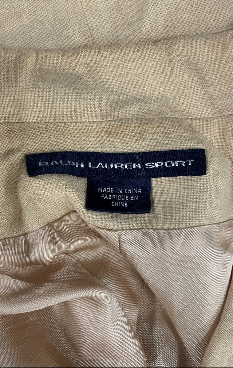 Vintage Ralph Lauren Sport Women's Pale Yellow 100% Linen Blazer Jacket Sz 6