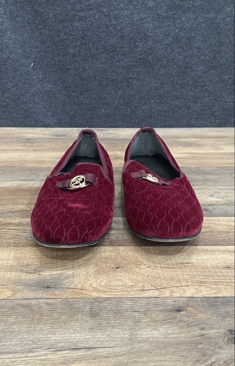 Stacy Adams Vandore Red Quilted Velvet Slip-On Loafer Men's Size 13
