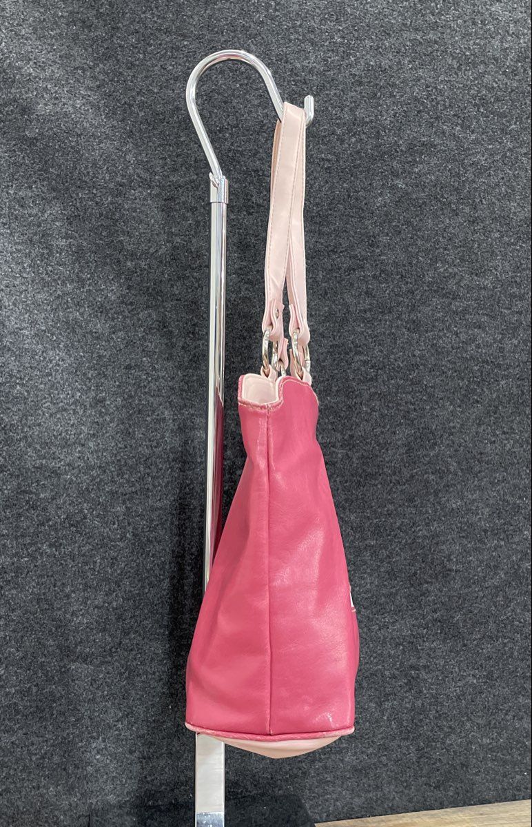 Fashion Express Pink Leather Tote Bag Large Letter R Shoulder Bag