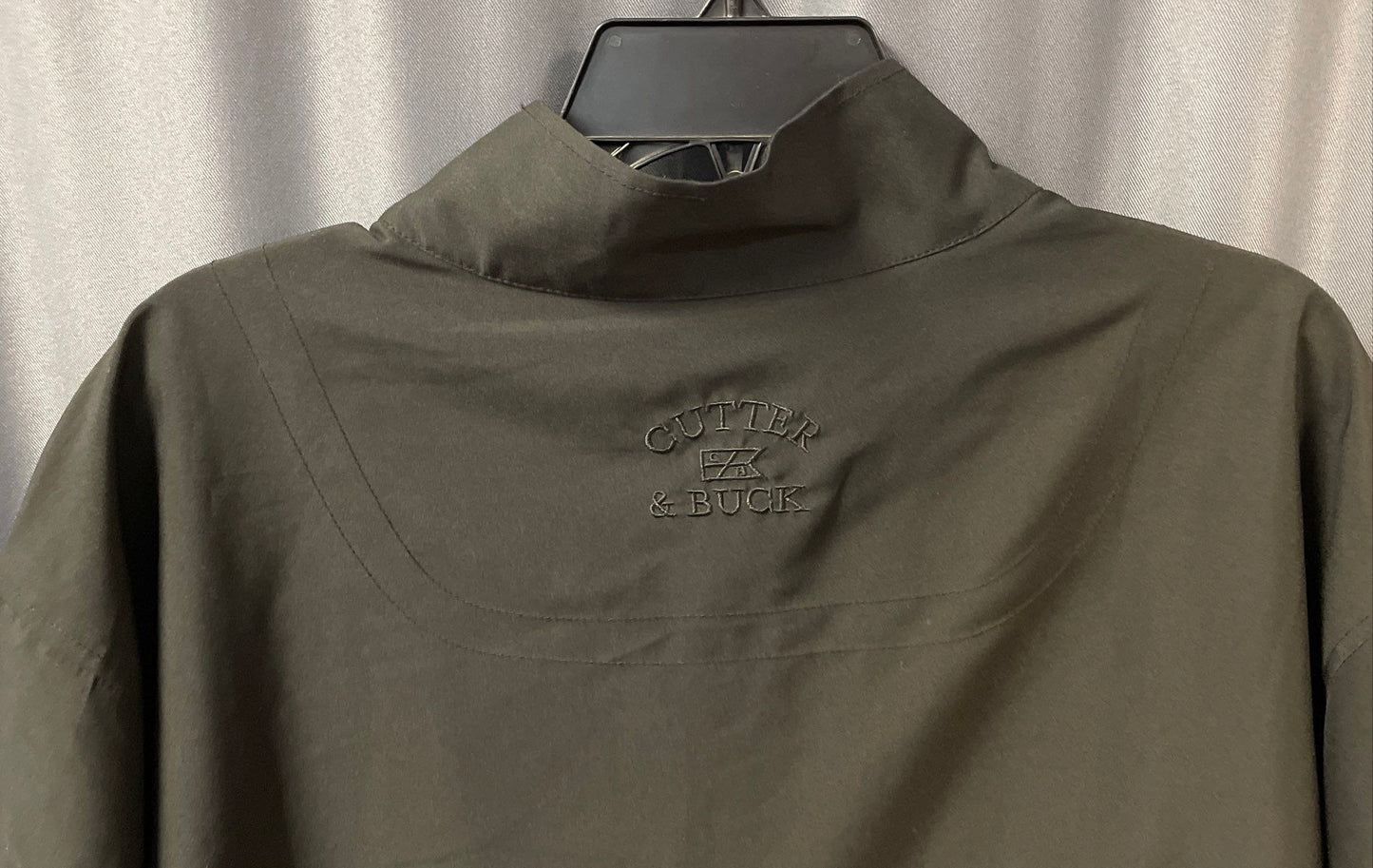 Cutter & Buck Men's Black 1/2 Zip Short Sleeve Pullover Windbreaker NWT Sz XL