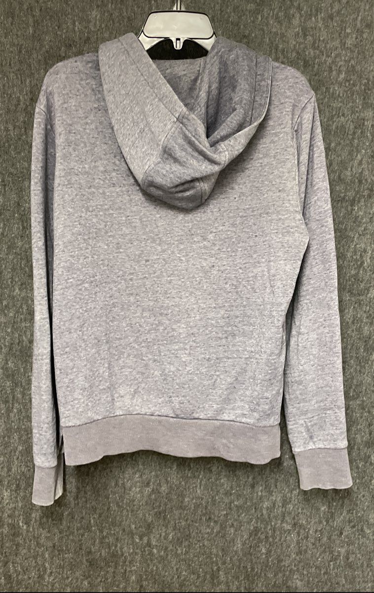 Michael Kors Men's Heather Gray Fleece Full Zip Hoodie Logo Patch Sz M