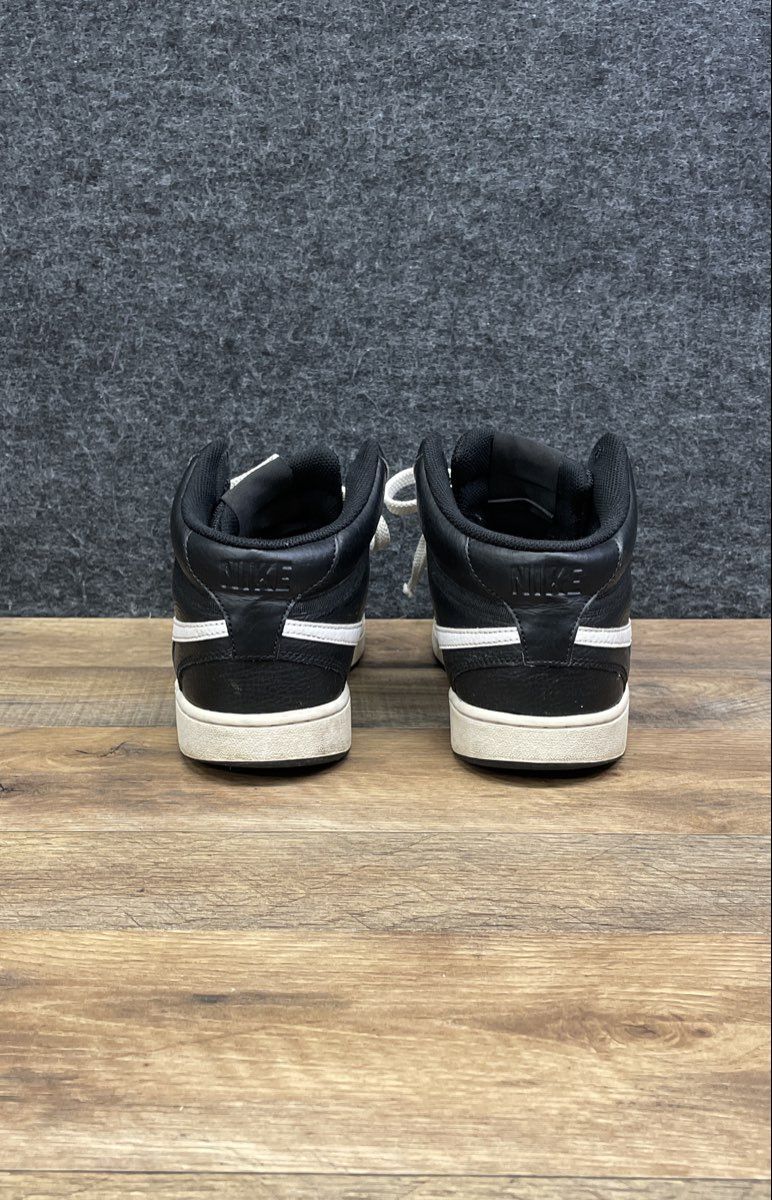 Nike Court Vision Mid Black White Sneakers Size 9 CD5466-001