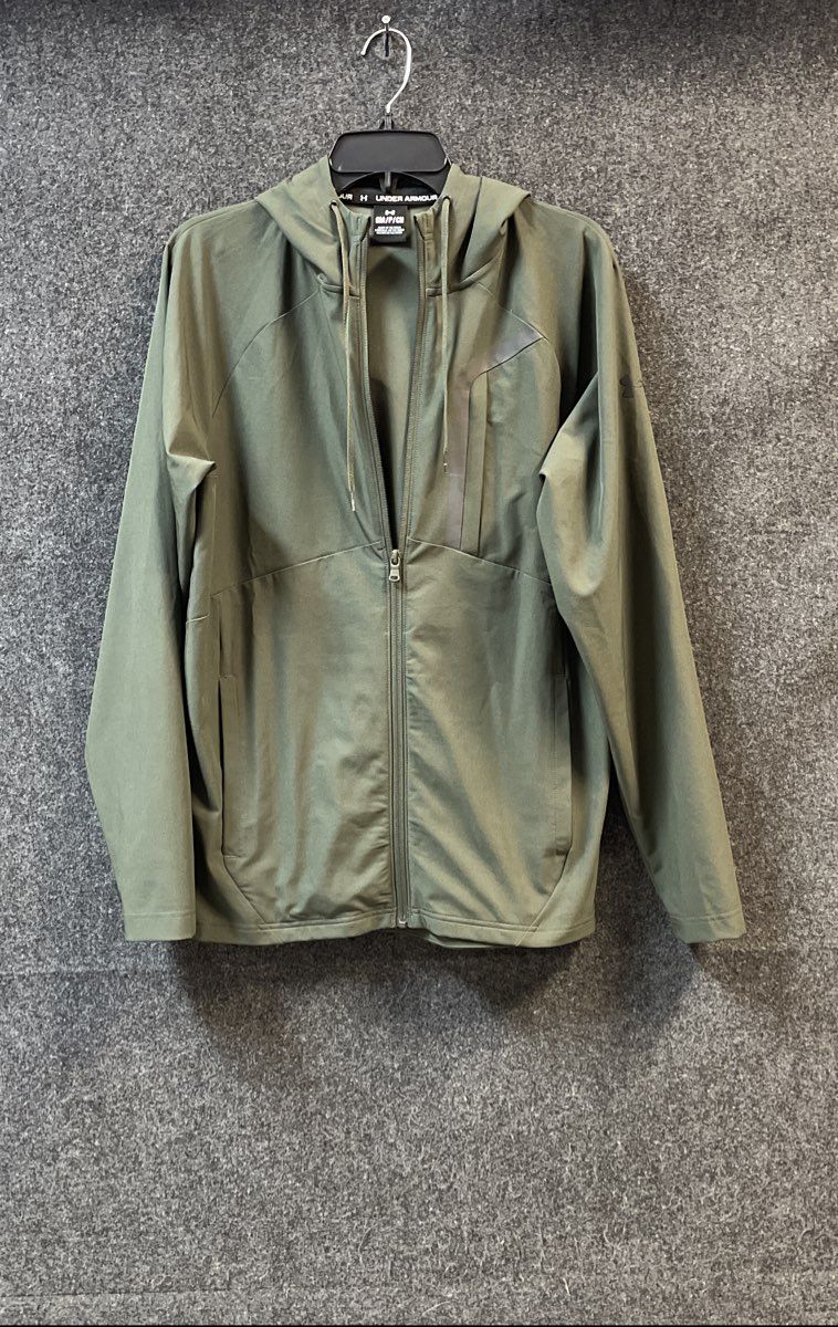 Under Armour Men's Green Full Zip Lightweight Performance Hoodie Jacket Sz S