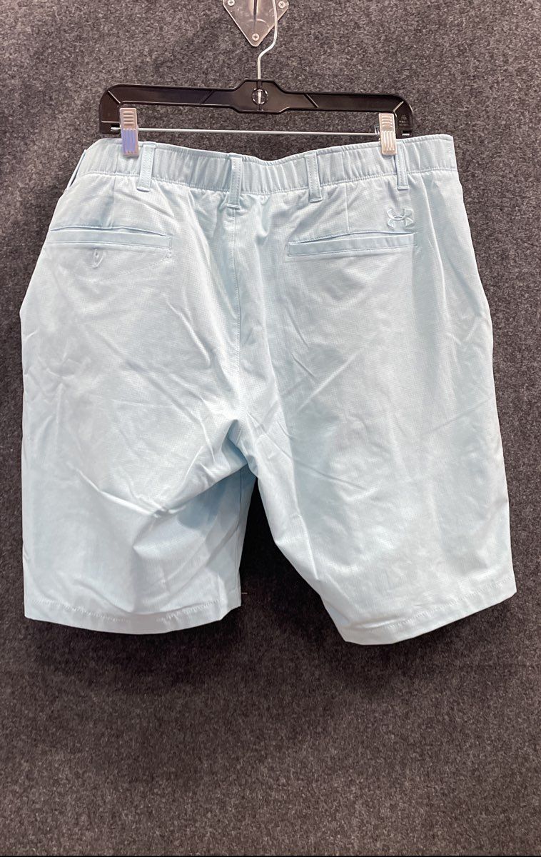 Under Armour Men's Light Blue Match Play Golf Shorts HeatGear Loose Sz 40