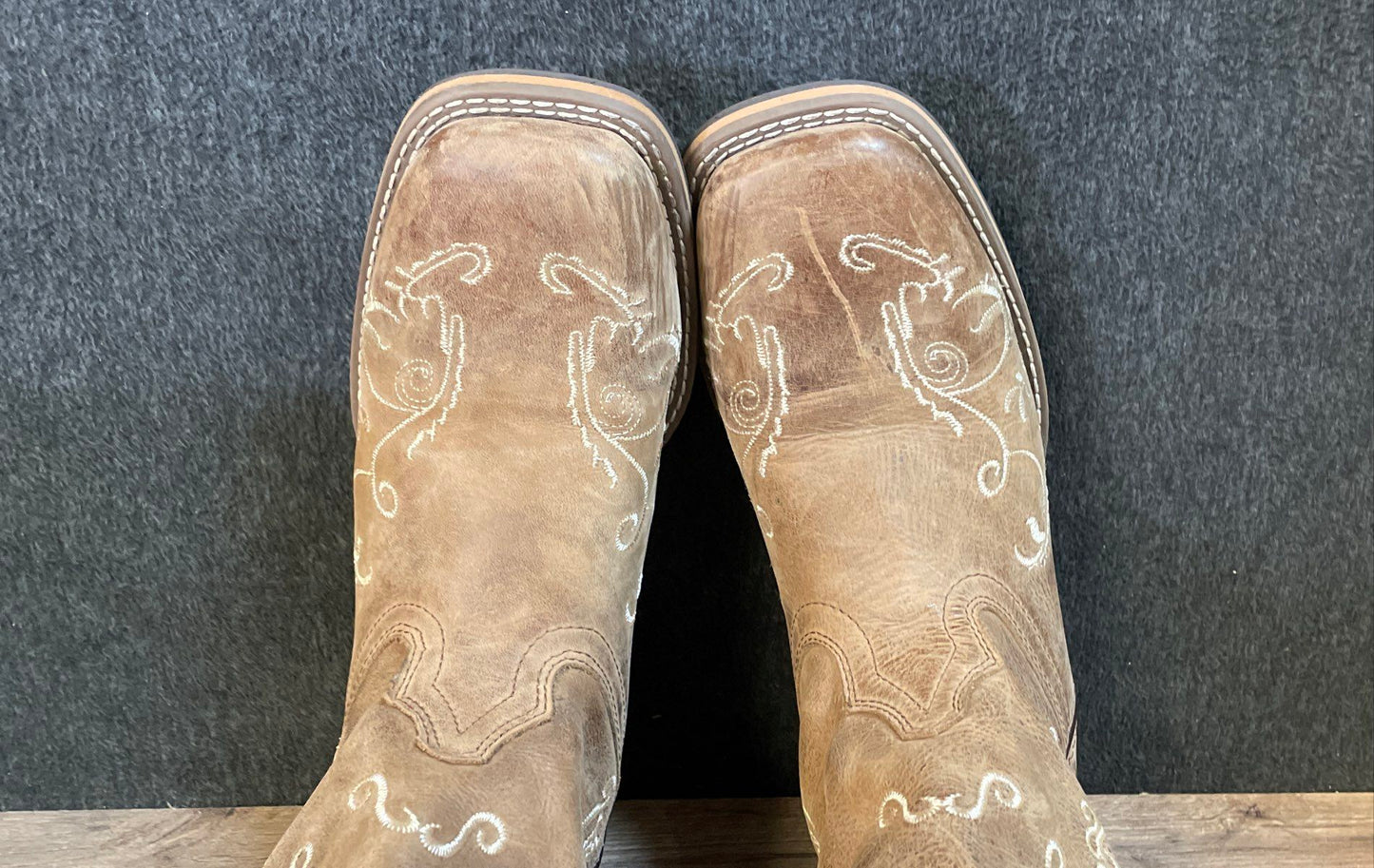 Smoky Mountain Boots 3845 Y Brown Leather Western Cowboy Boots Youth Size 6 R