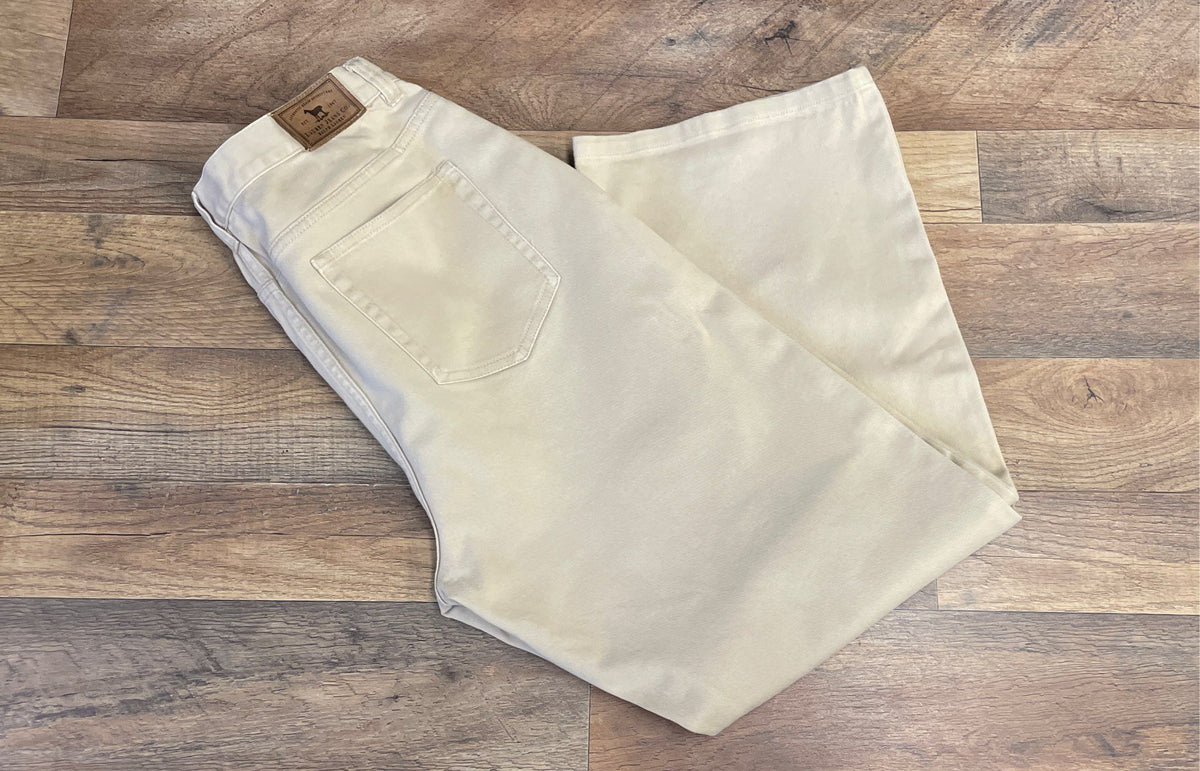 Vintage Y2K Lauren Jeans Co Ralph Lauren Women's Beige Studded Jeans Sz 12