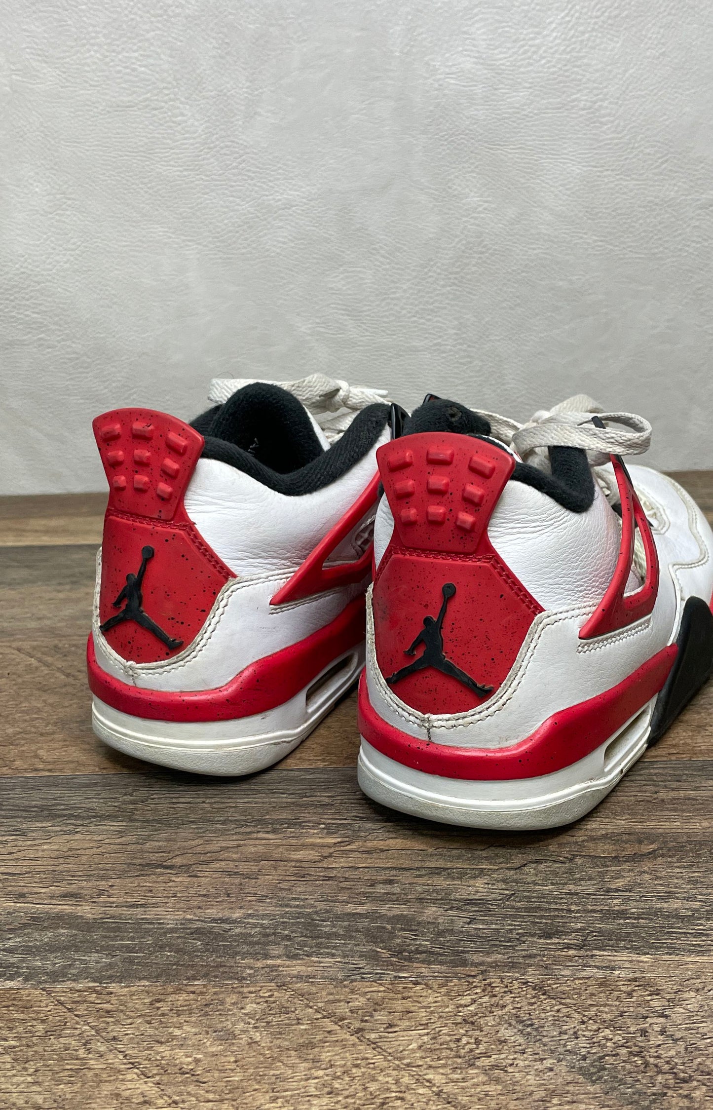 Nike Air Jordan 4 Retro GS Red Cement White Fire Red Black 408452-161 Size 4Y