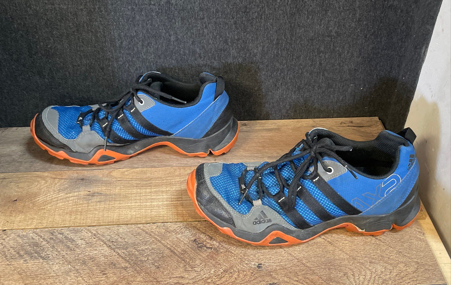 Adidas Terrex AX2 Blue Orange Black Grey Hiking Trail Sneakers Men's Size 8.5