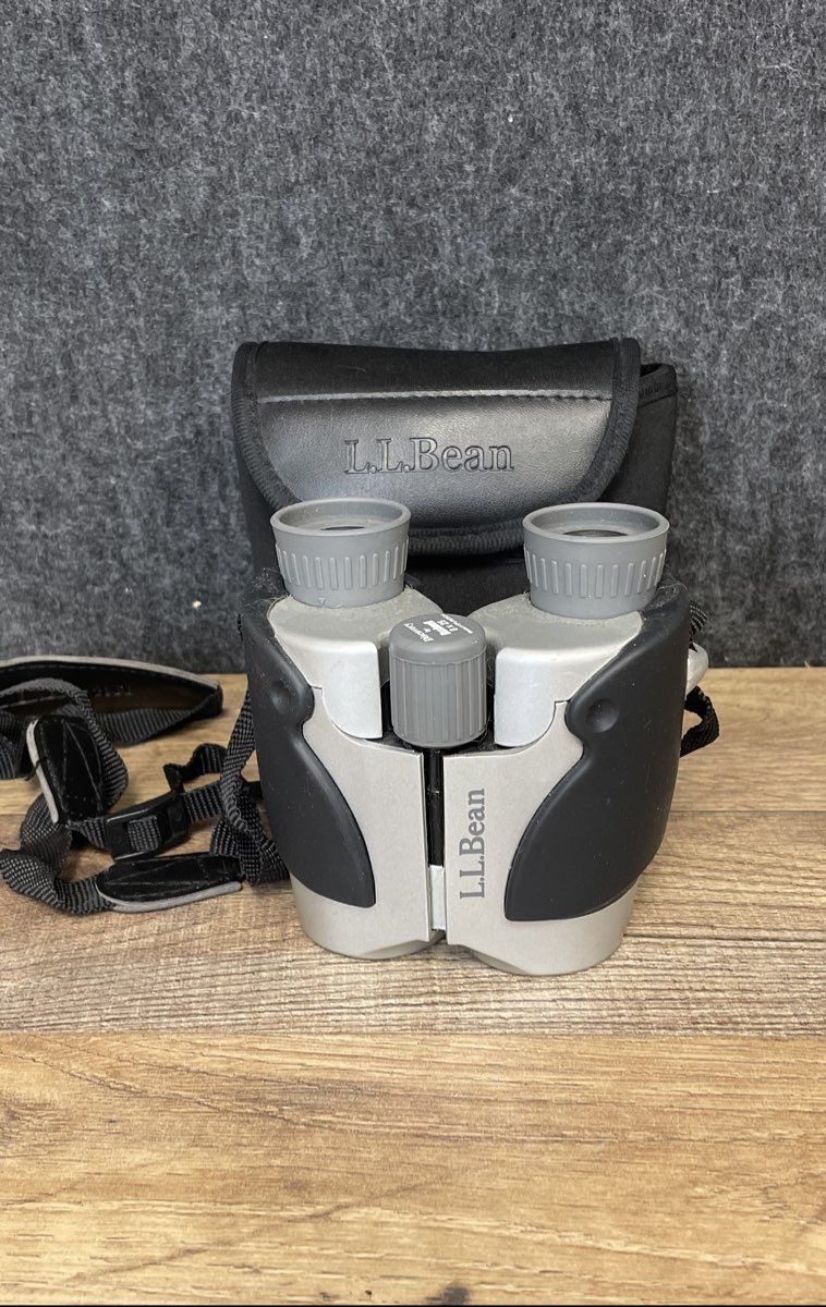 Vintage L.L. Bean Bushnell Discovery 8x25 Compact Binoculars SPL0825CH Case