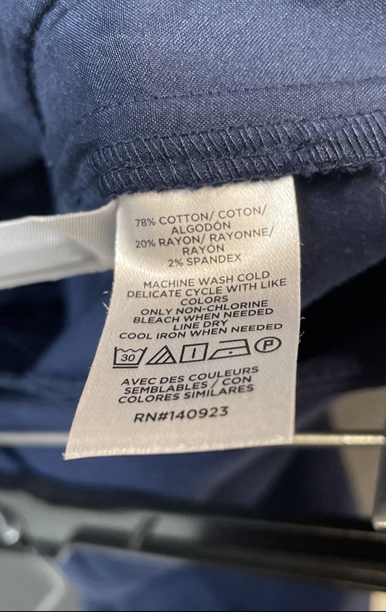 LOFT Women's The Riviera Slim Navy Blue Cotton Blend Pants NWT Size 0