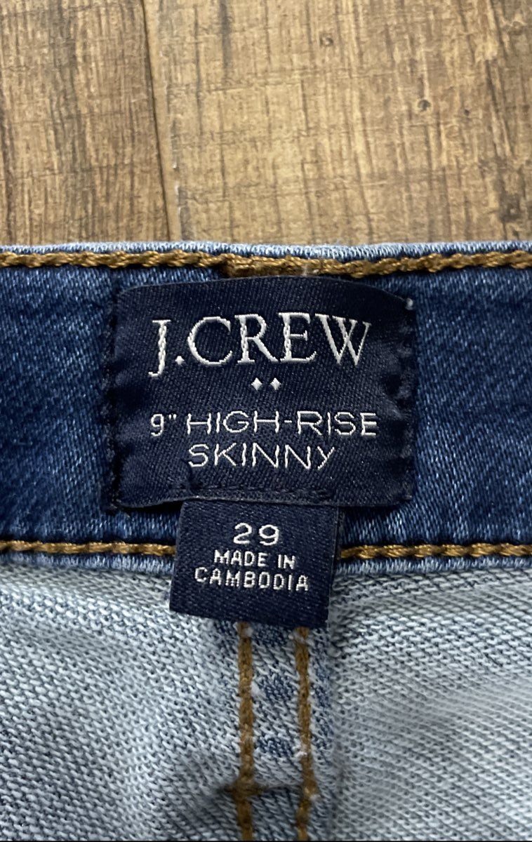 J. Crew Women's Blue High-Rise Skinny Stretch Jeans Size 29