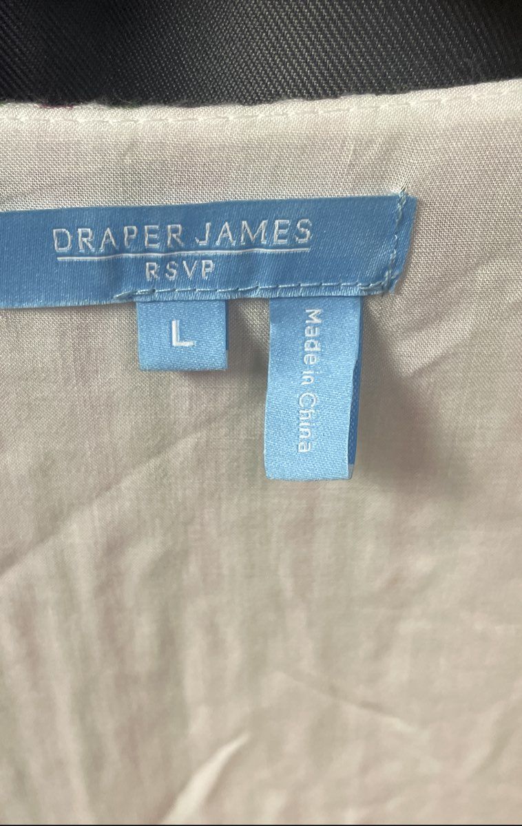 Draper James RSVP Pink Green Seersucker Puff Sleeve Wrap Dress Sz L NWT