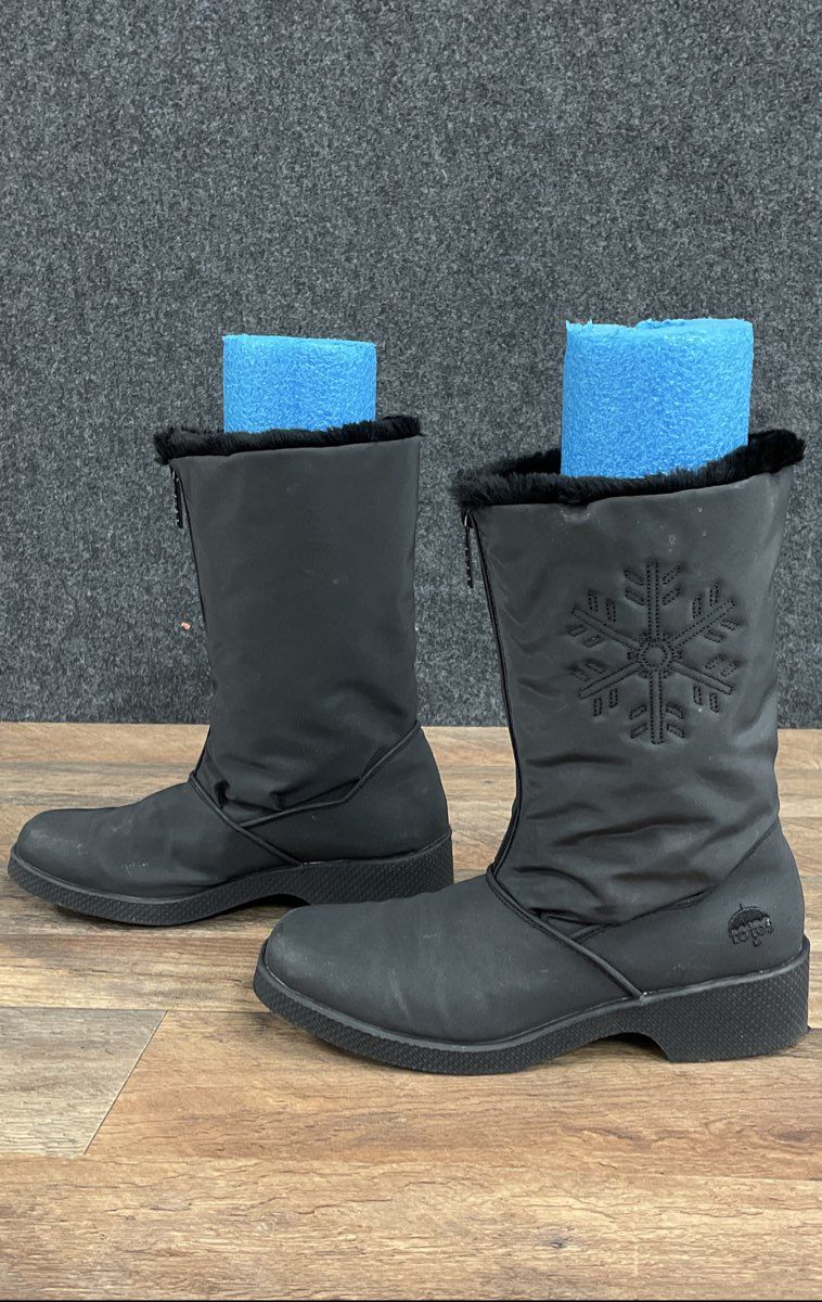 Totes Staride Black Mid-Calf Winter Snow Boots Women's Size 8M