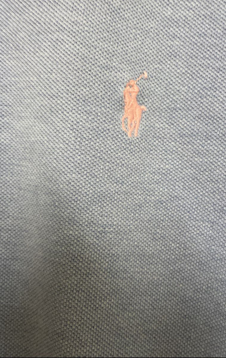 Polo Ralph Lauren Men's Vintage 90s Light Blue Cotton Polo Shirt Pink Pony Sz M