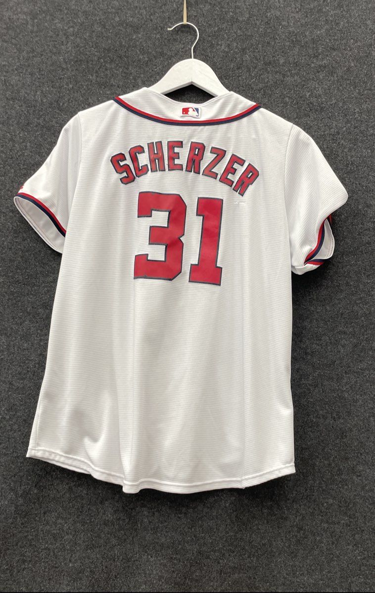 Majestic Women's Washington Nationals Max Scherzer #31 White Jersey Sz 2XL