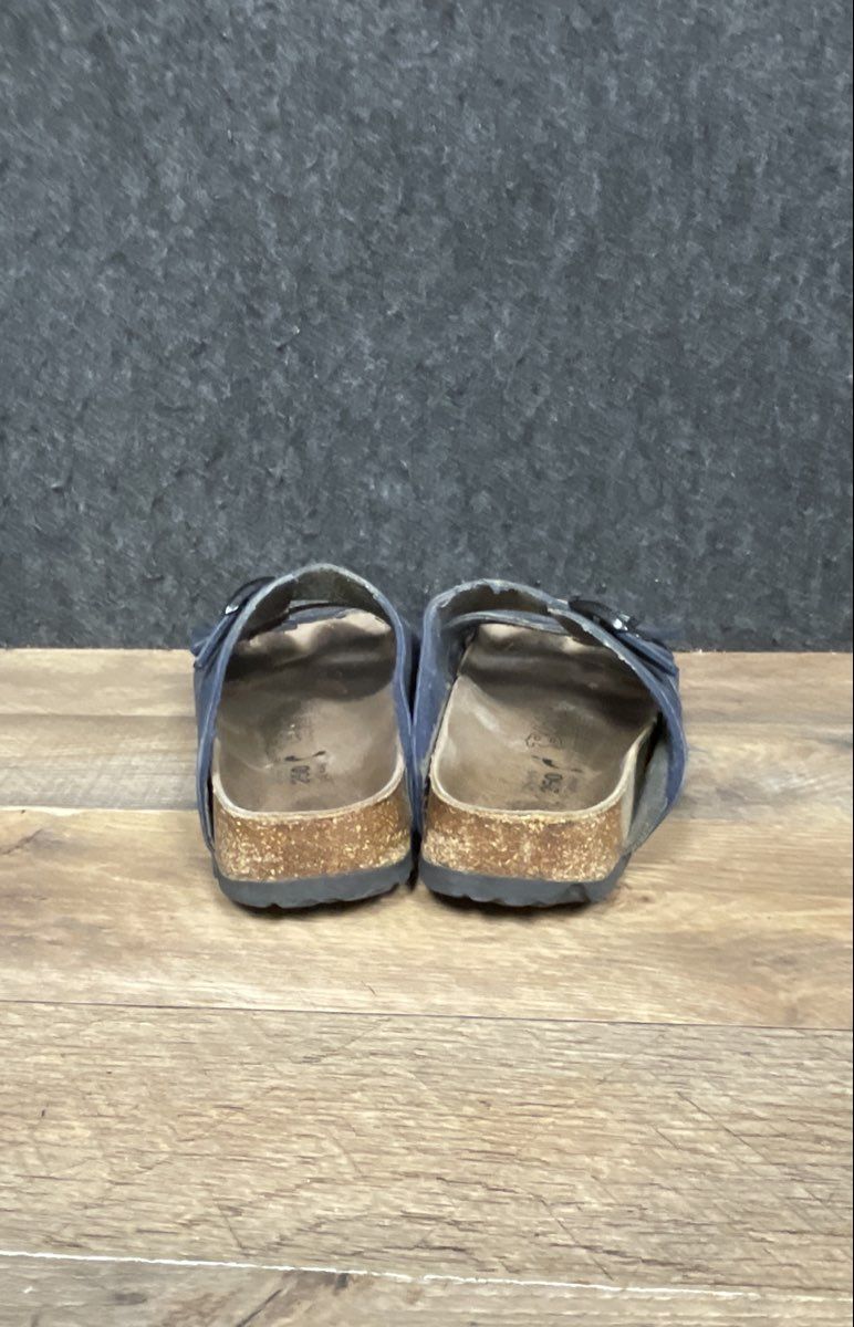 Birkenstock Florida Navy Blue Three Strap Slide Sandals Women's 8 Men's 6 EU 39
