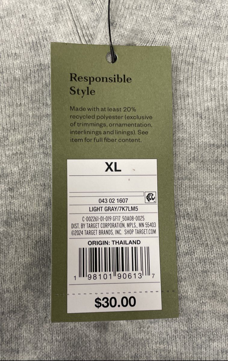 Goodfellow & Co Men's Light Gray Mock Neck 3-Button Polo Sweater Pullover NWT XL