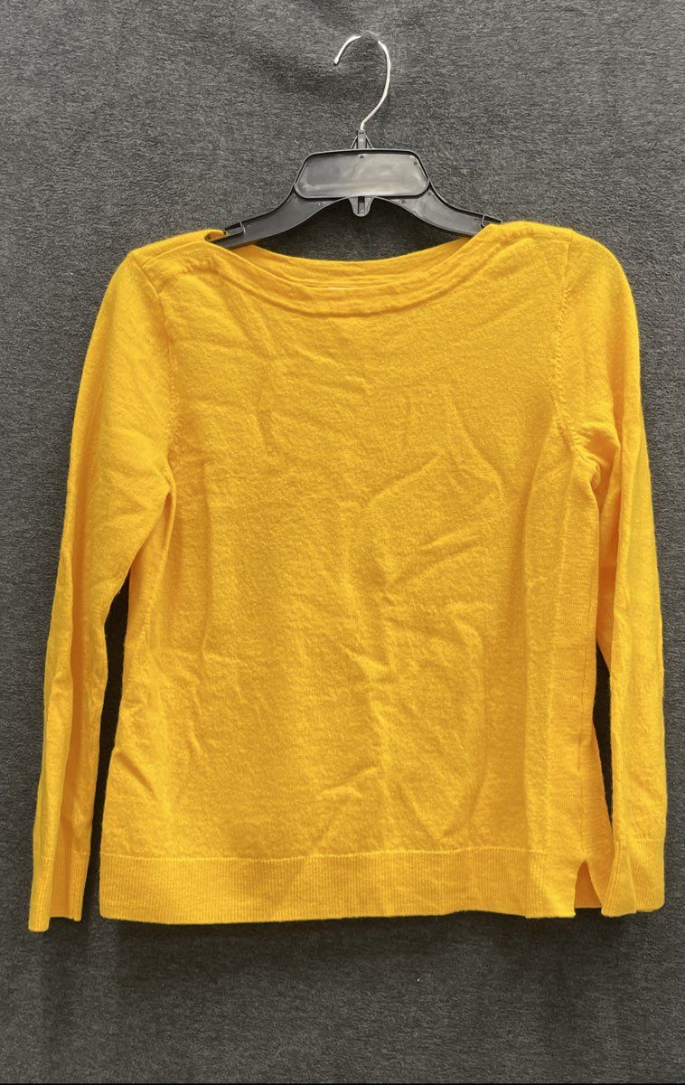 Ellen Tracy Women's Yellow 100% Extra Fine Merino Wool Sweater Sz XL