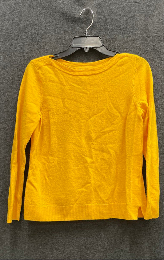 Ellen Tracy Women's Yellow 100% Extra Fine Merino Wool Sweater Sz XL