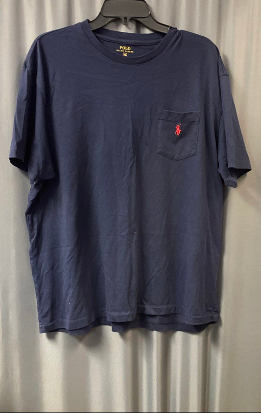 Polo Ralph Lauren Men's Navy Blue Pocket T-Shirt Red Pony Logo XL