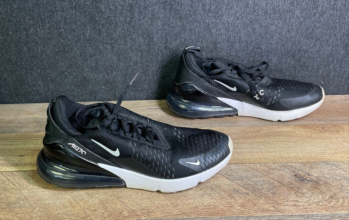 Nike Air Max 270 Black White Men's Lifestyle Running Shoes Size 8
